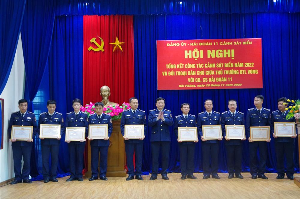 Hải đoàn 11 tổng kết công tác Cảnh sát biển năm 2022